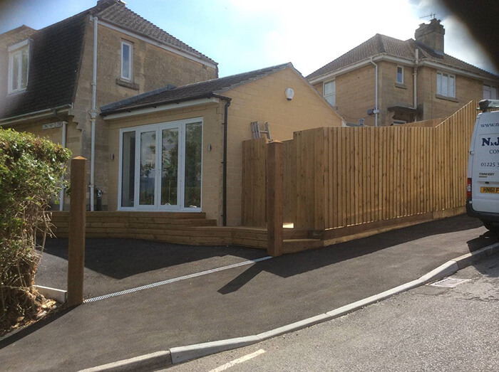 Full Extension Fence and Drive way in Bath